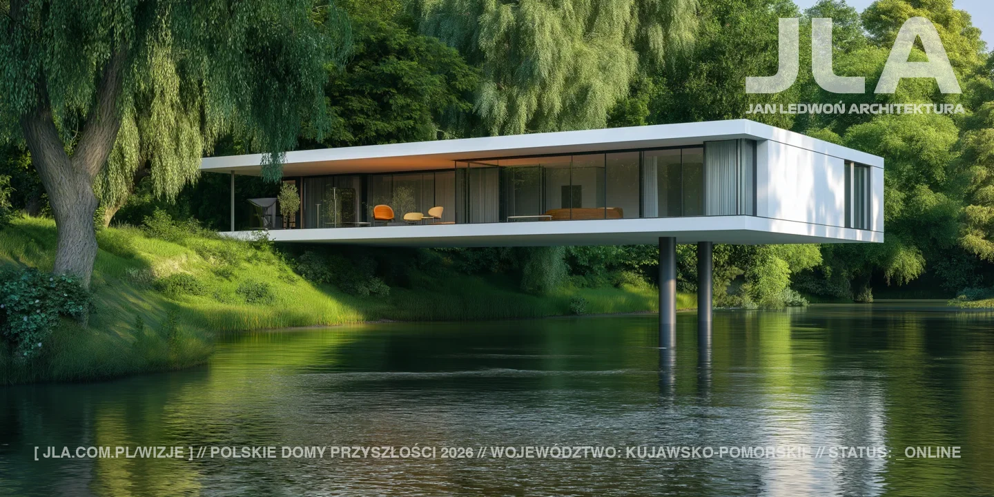 projekt nowoczesnego domu nad jeziorem JLA WIZJE KUJAWSKO POMORSKIE 001