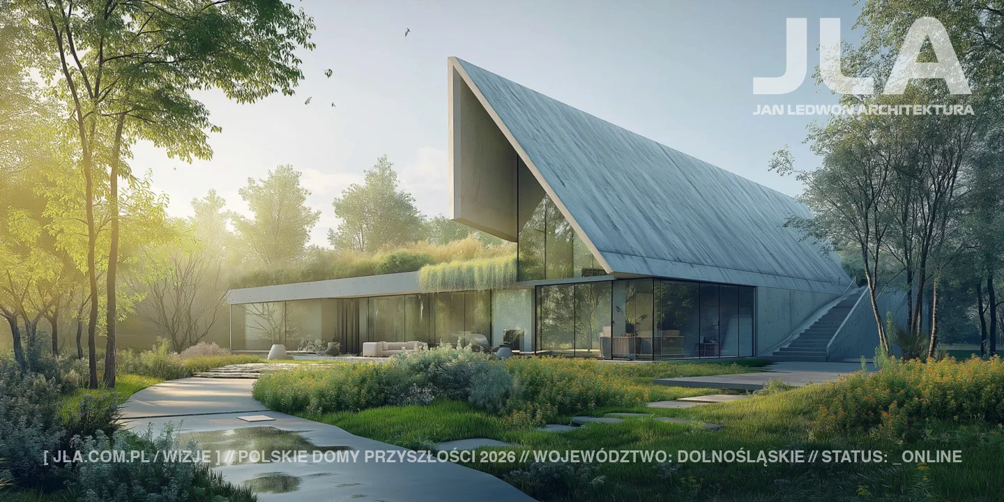 nowoczesne projekty domów betonowy dach jla wizje dolnośląskie