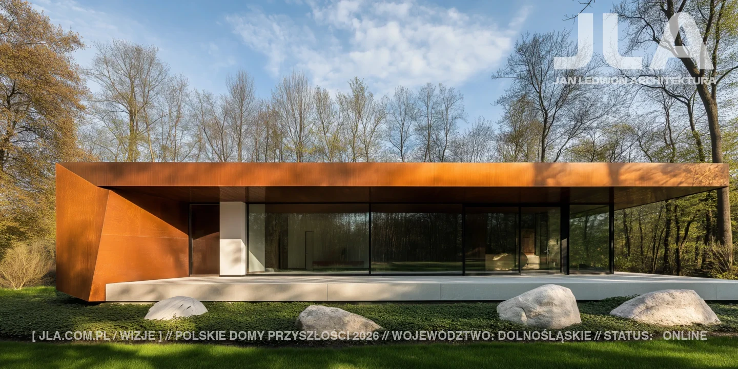 nowoczesne projekty domów cortenowy dom pelen swiatla jla wizje dolnośląskie
