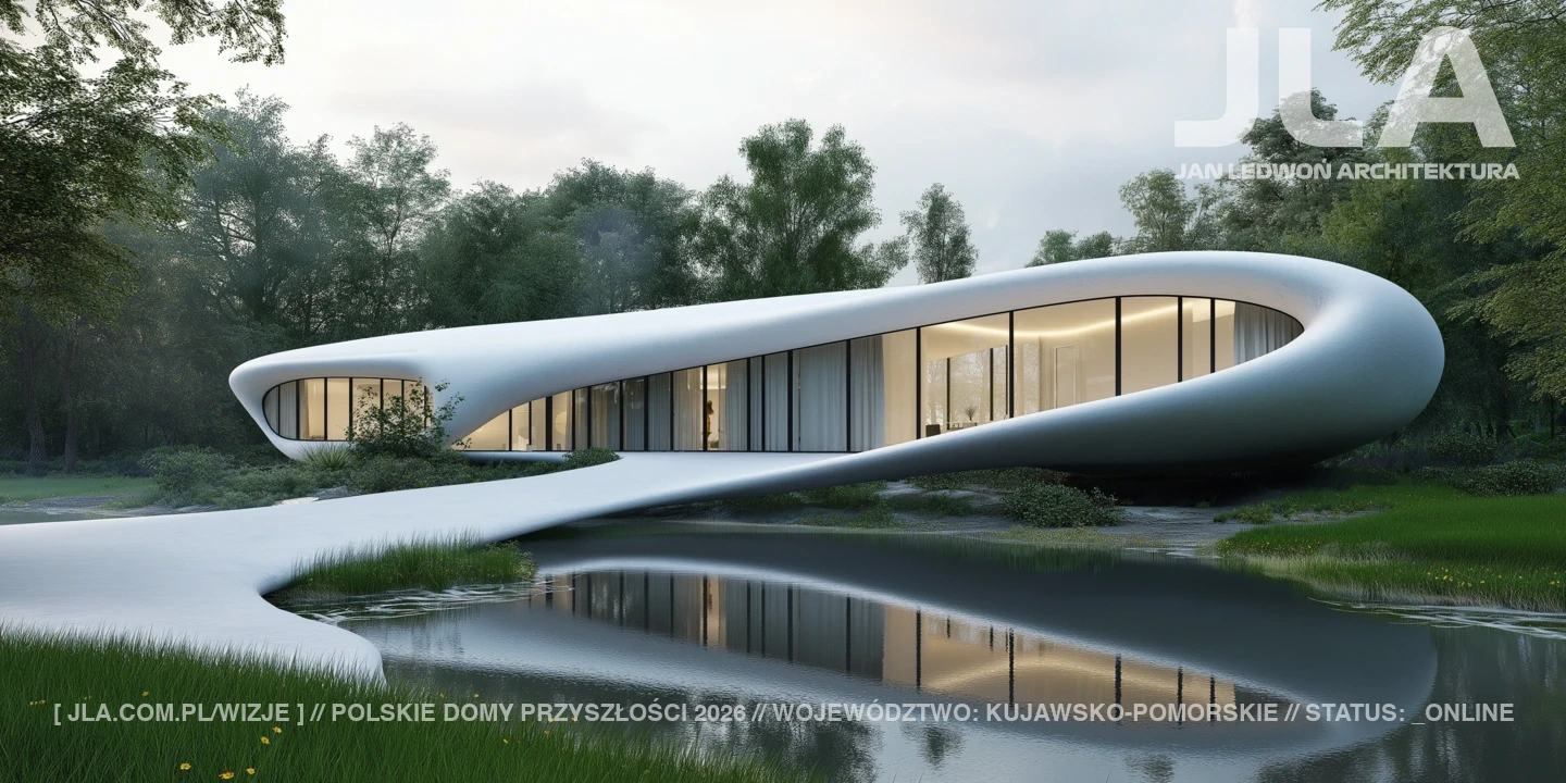 projekt nowoczesnego domu organiczna forma domu jla wizje kujawsko pomorskie